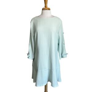 Chadwicks of Boston Womans 16P Split Sleeve Crepe Bow Sleeve Romantic Dress